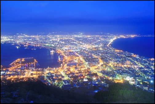 函館山から見た箱館の夜景画像